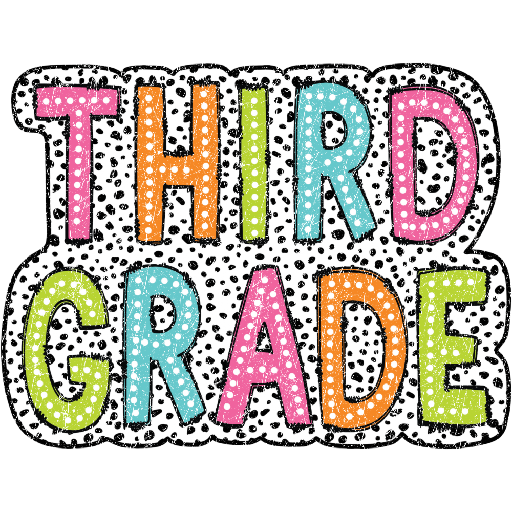 Third Grade Dalmatian Dots Retro