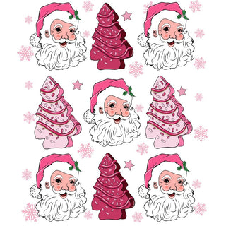 Pink Santa With Cakes