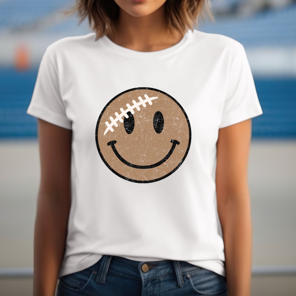 Football Smiley Face-Retro