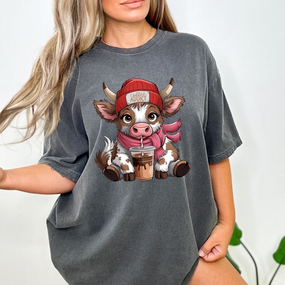 Coffee Addict highland Cow