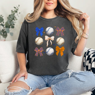 Blue And Orange Baseball Coquette