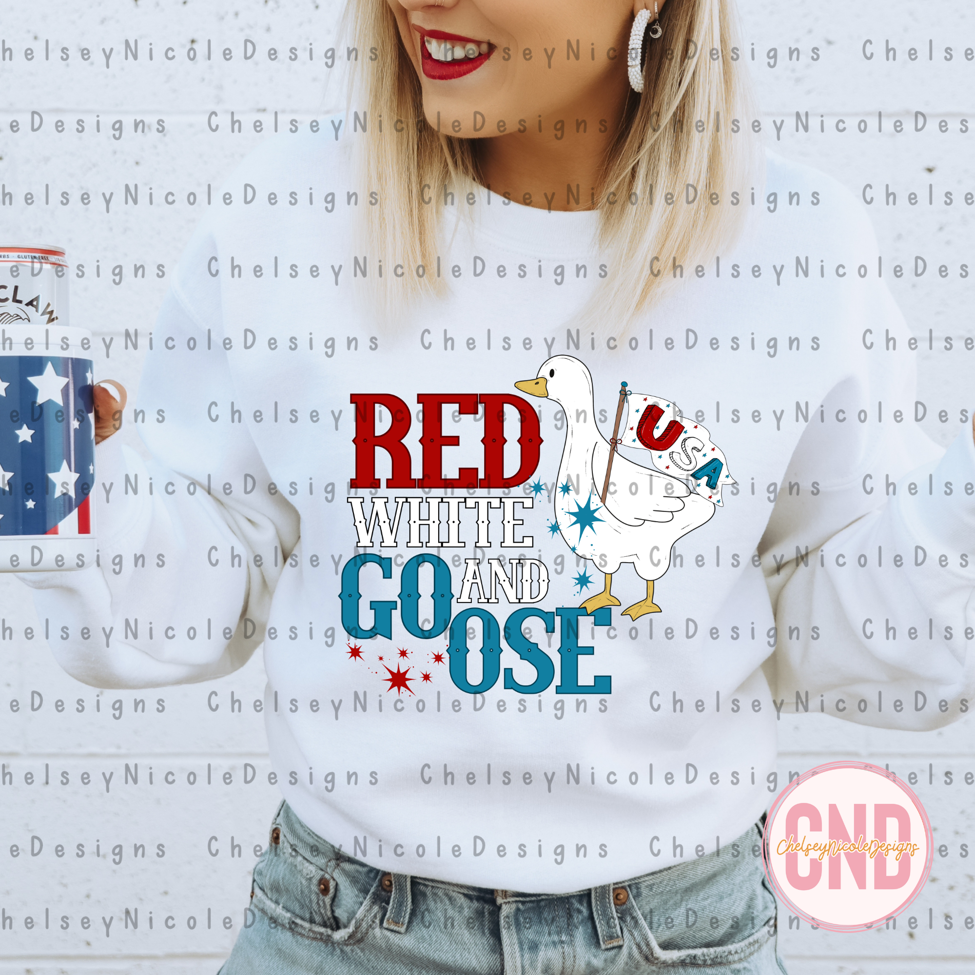 Red white and Goose