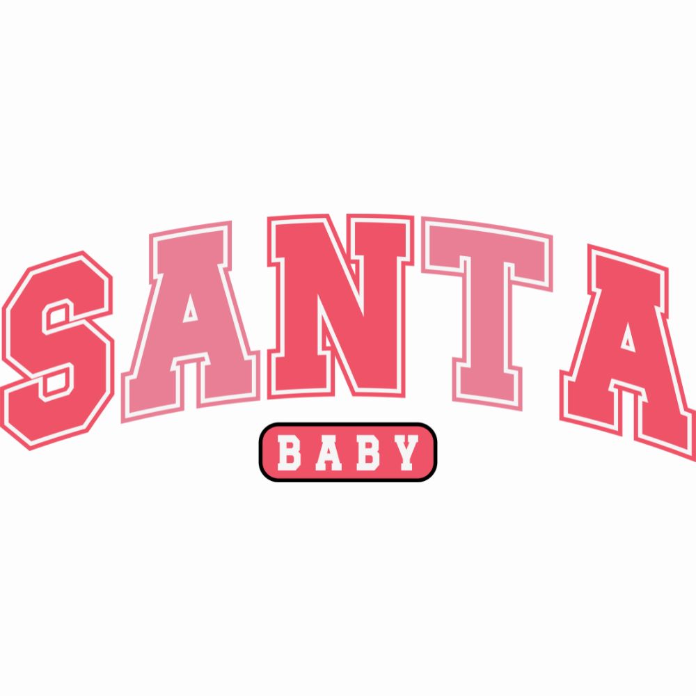 Santa Baby Pink Varsity