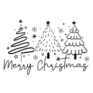 Merry Christmas Doodle Trees