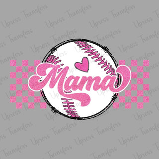 Glitter Pink Baseball Mama