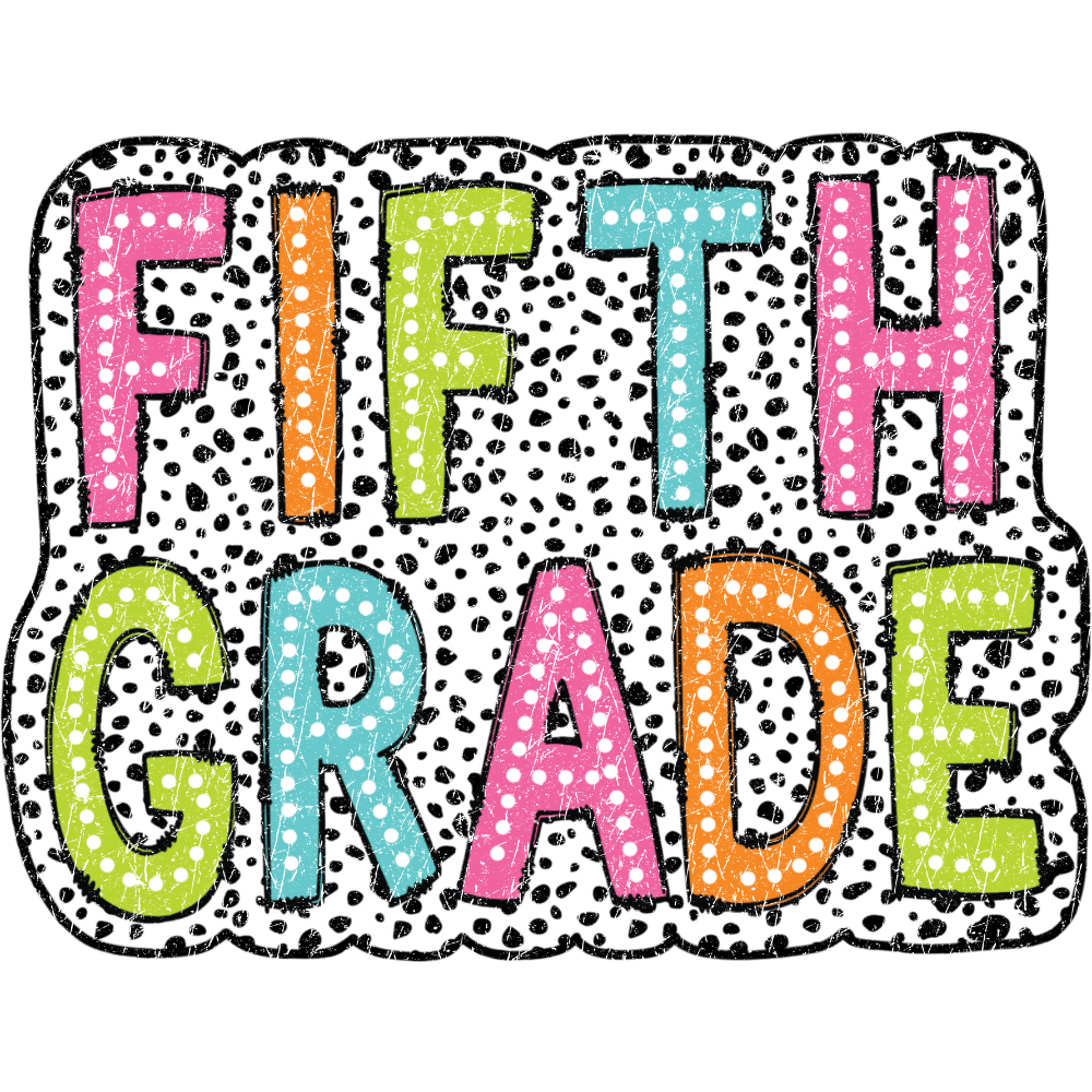 Fifth Grade Dalmatian dots Retro