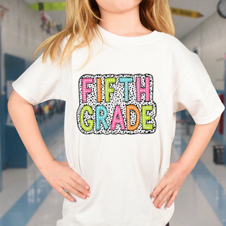 Fifth Grade Dalmatian dots Retro