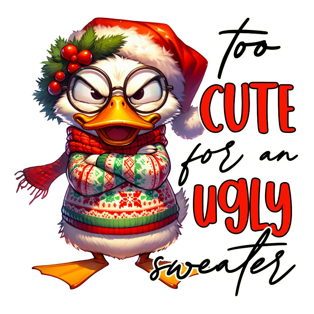 Too Cute For My Ugly Sweater