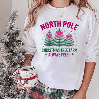 North Pole Christmas Tree Farm With Bows