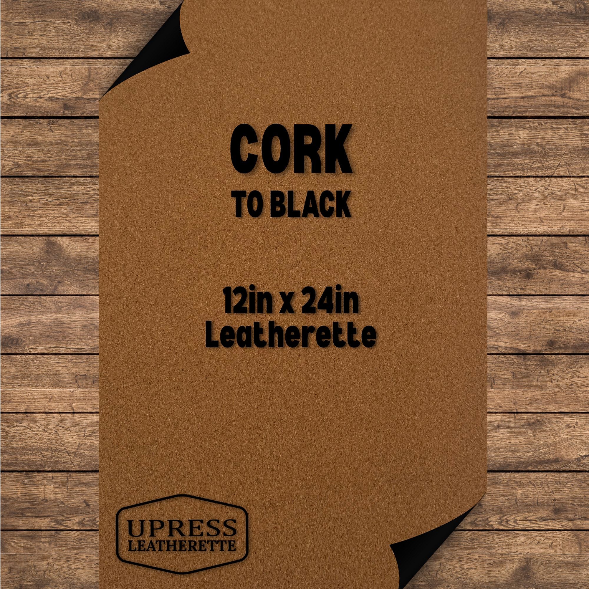 Cork/Black Leatherette Sheet (12x24)