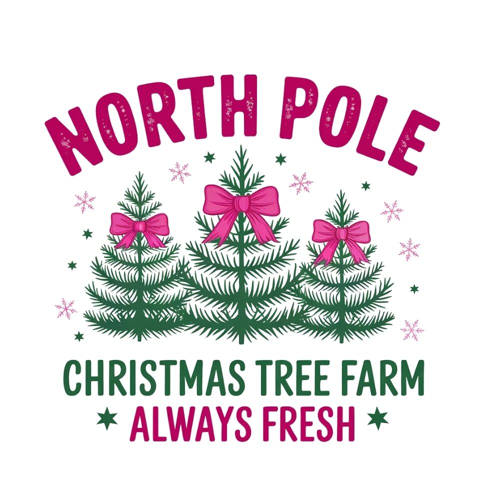 North Pole Christmas Tree Farm With Bows