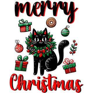 Merry Christmas Black Cat