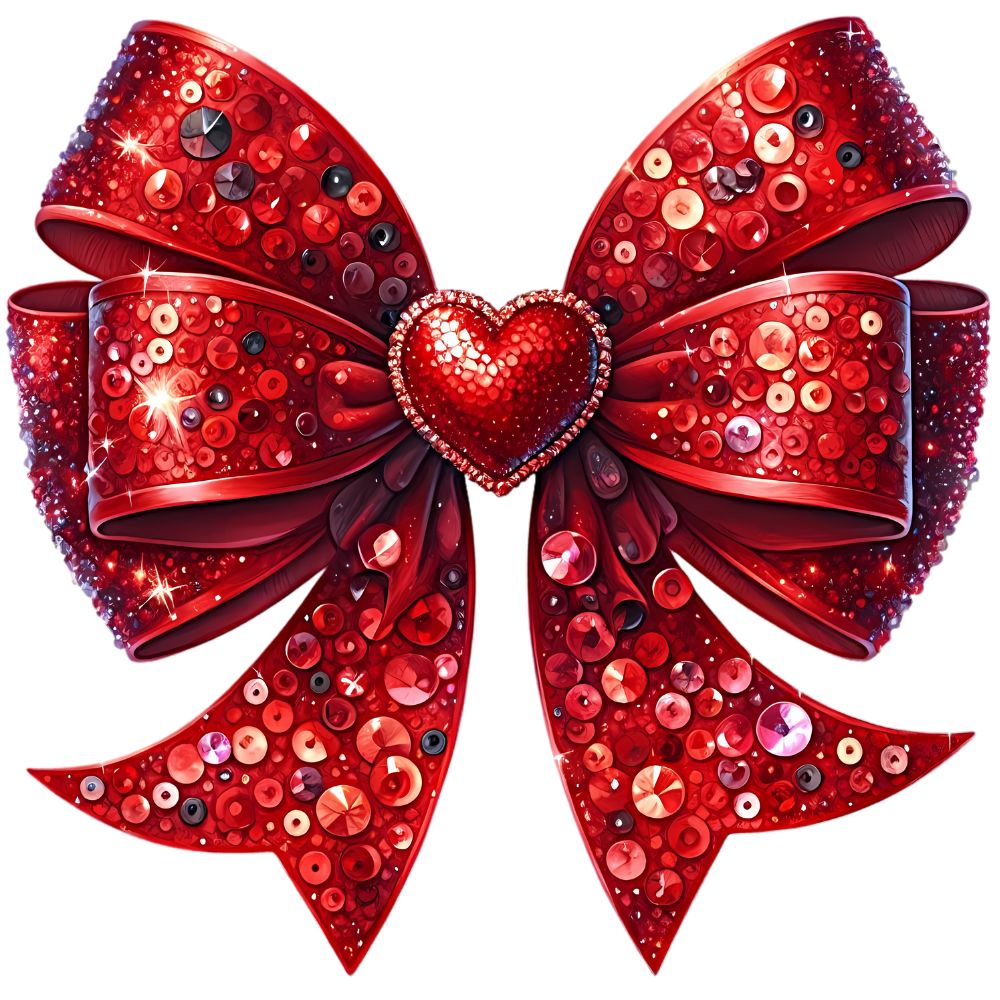 Red Sequin Bow