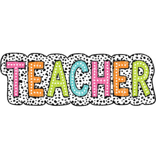 Teacher Dalmatian Dots Retro