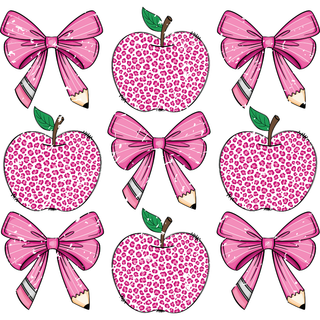 Teacher Coquette Apple Leopard Pink-Retro