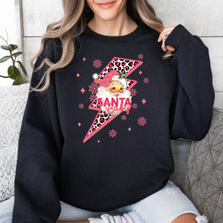 Santa Baby Pink Cheetah Lightning Bolt