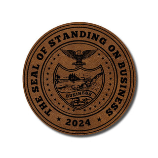 Standing On Business Leatherette Patch