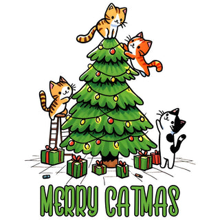 Merry Catmas Cats In Tree
