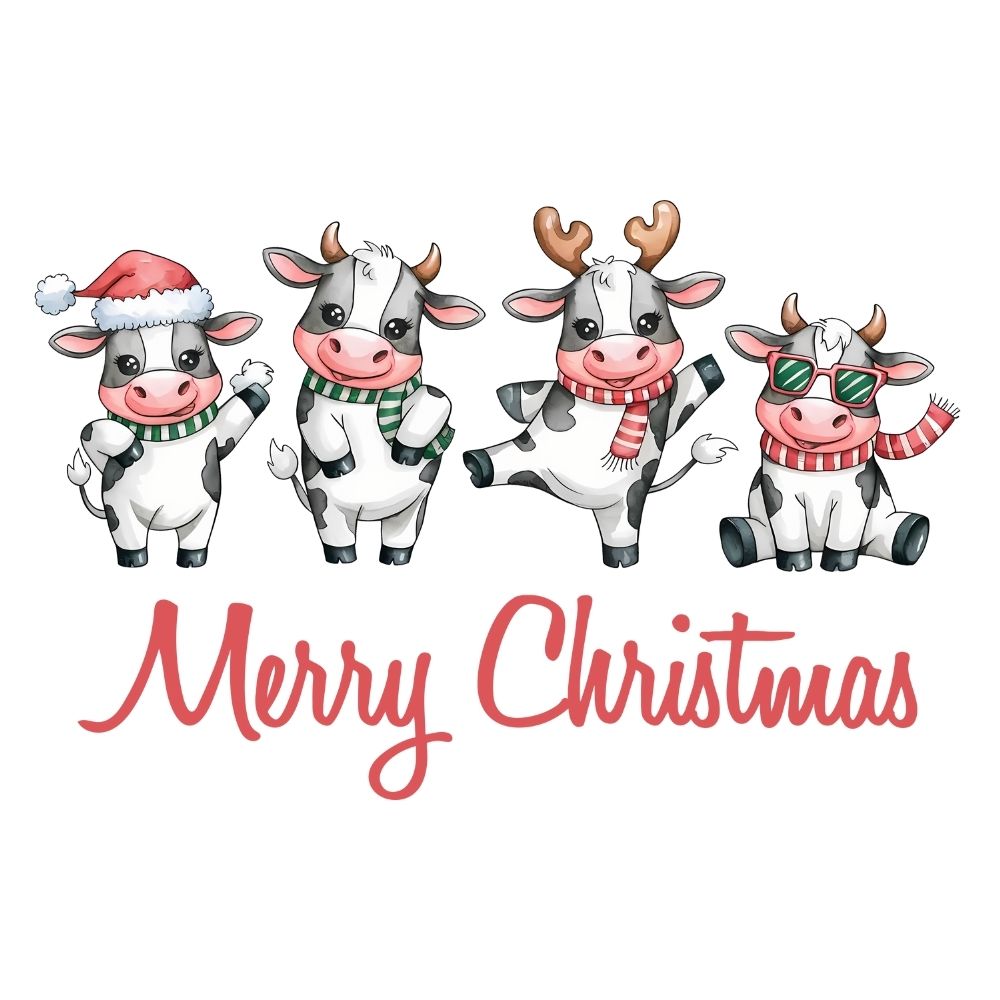 Merry Christmas Little Cows