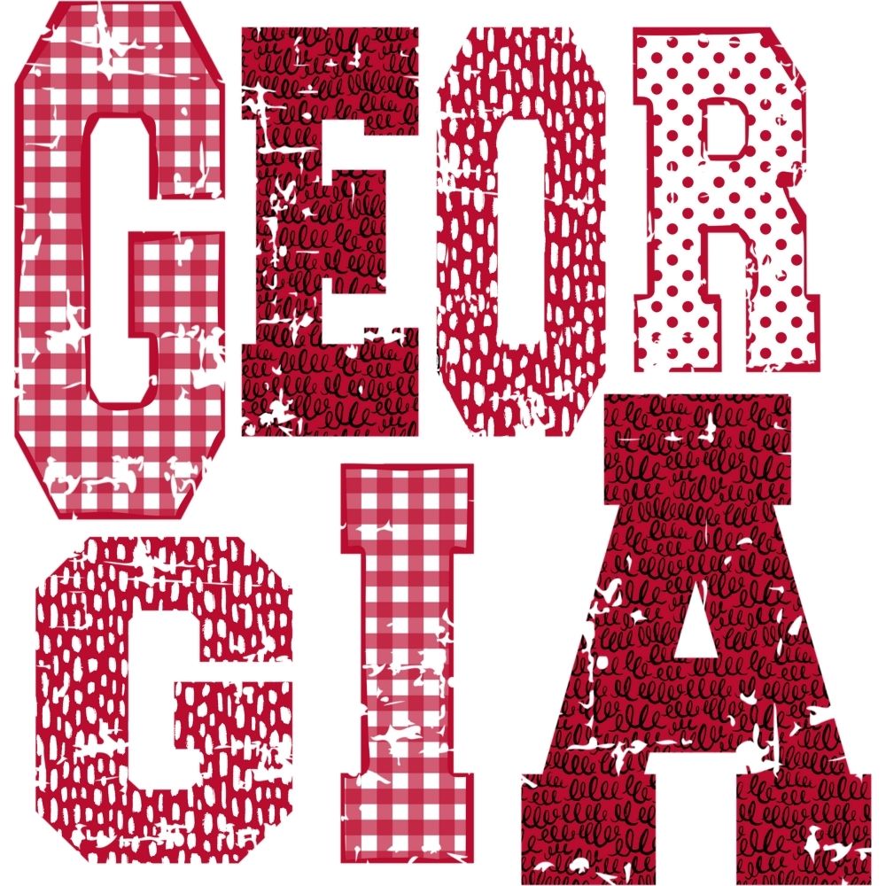 Georgia Design Pattern Georgia Patterns Red – U Press Transfers
