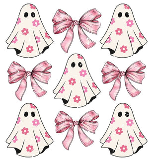 Ghost Pink Bow Retro