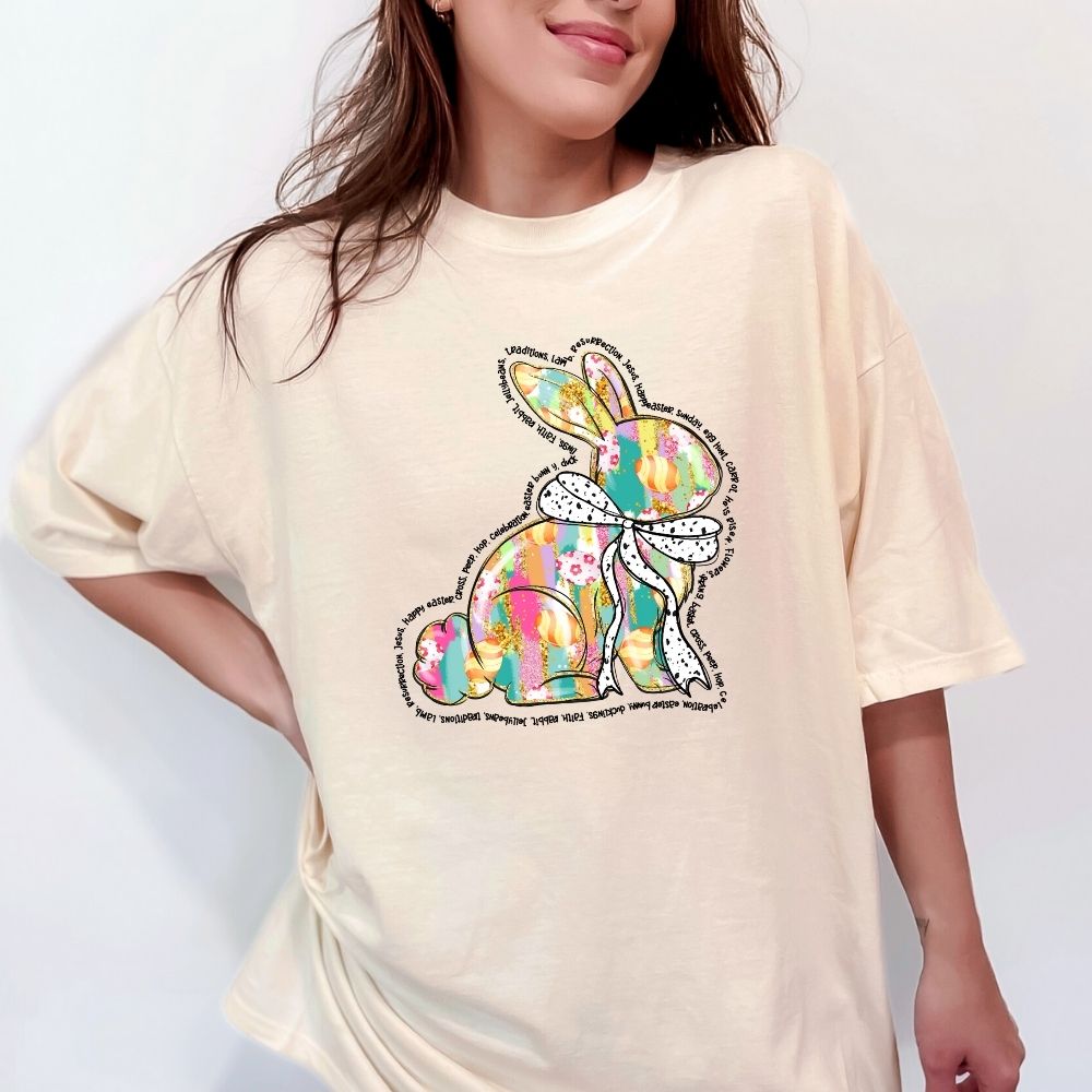 Brushstroke Easter Bunny Bow