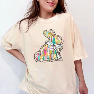 Brushstroke Easter Bunny Bow