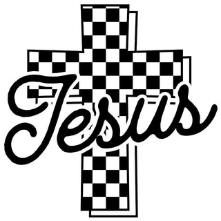 Jesus Checkered Cross