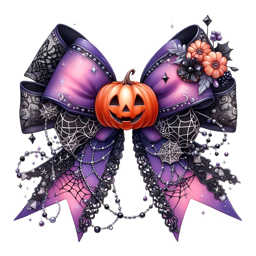 Pumpkin Halloween Bow