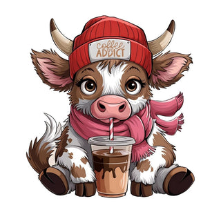 Coffee Addict highland Cow