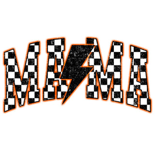 Orange Neon Checkered Mama