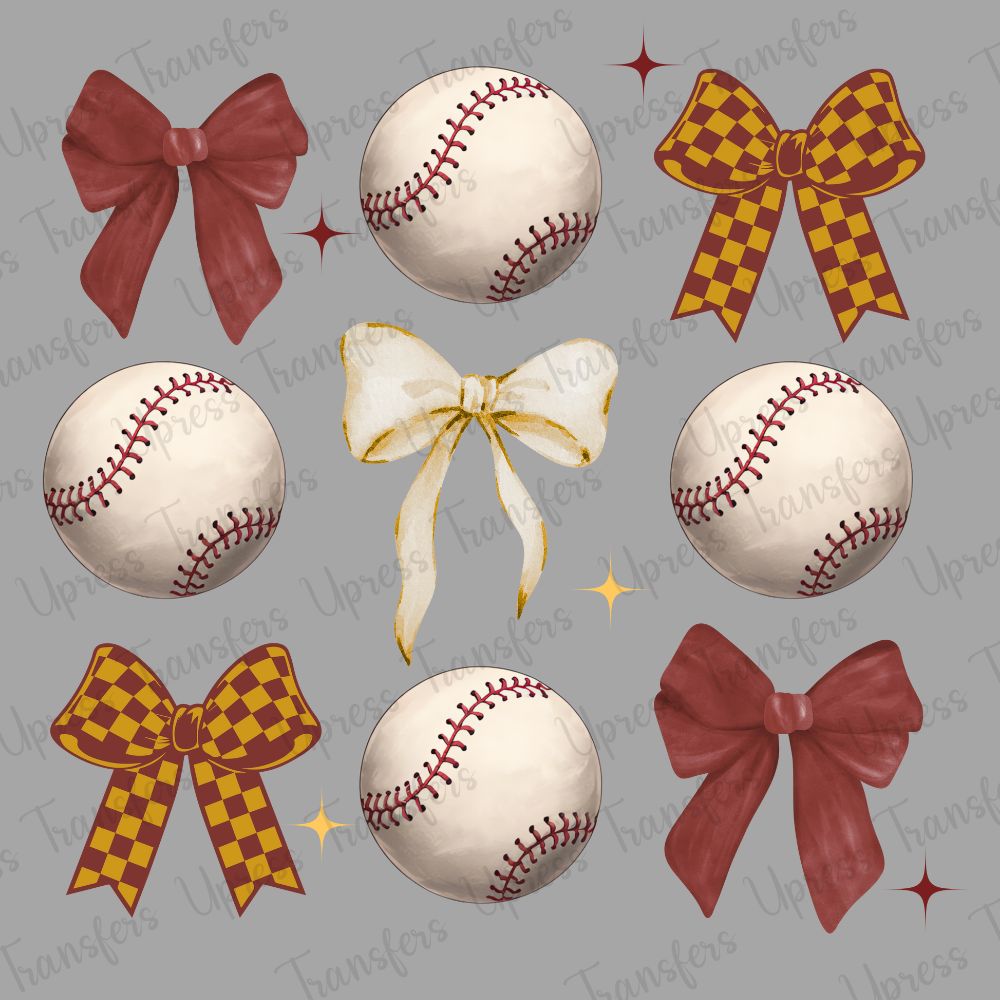 Maroon and Gold Baseball Coquette