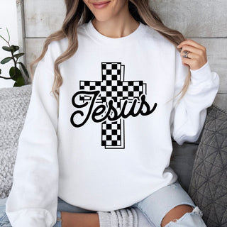 Jesus Checkered Cross