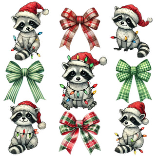 CHRISTMAS RACCOONS COQUETTE