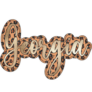 Georgia Script Leopard Glitter