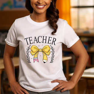 Teacher Pencil Bow