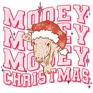 Pink Mooey Christmas Cow