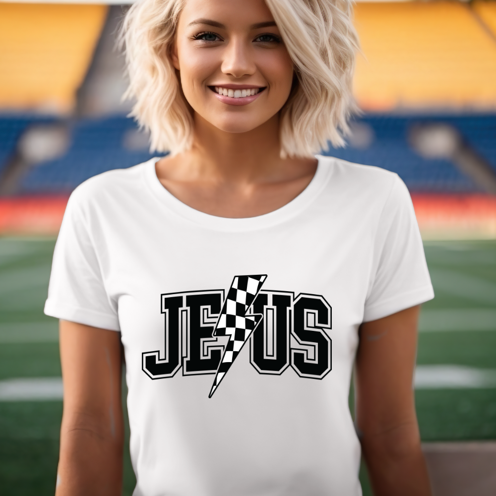 Jesus Checkered Black