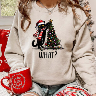 Christmas Black Cat What