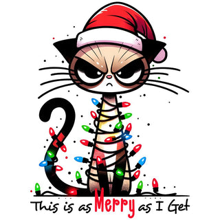 This Is As Merry As I Get Christmas Cat