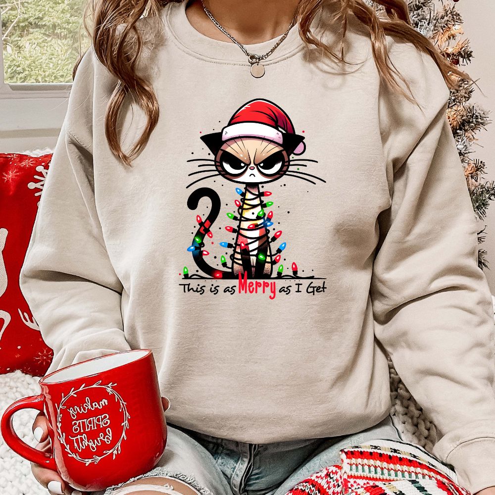 This Is As Merry As I Get Christmas Cat