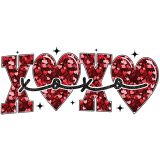 Xoxo Red Sequin Hearts