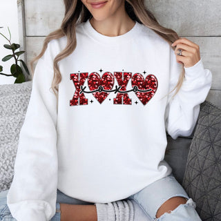 Xoxo Red Sequin Hearts