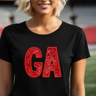 Ga Embroidery Red