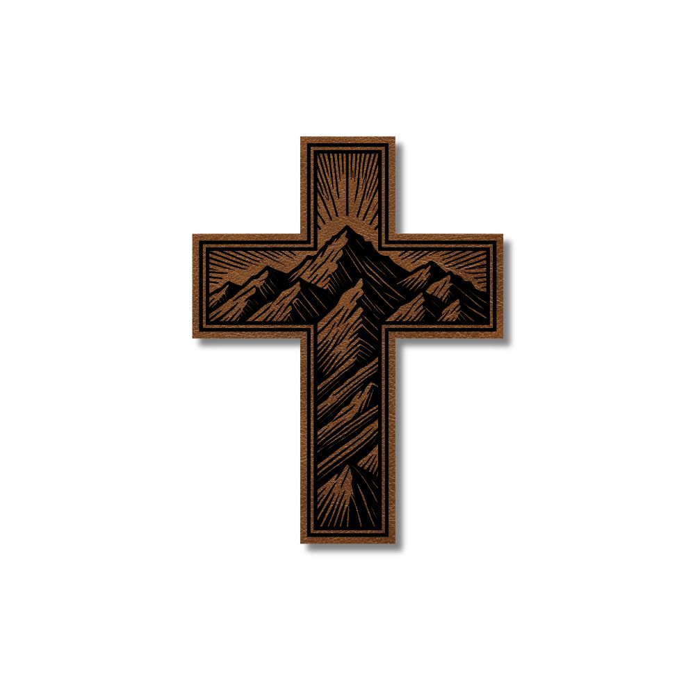 Cross Leatherette Patch