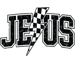 Jesus Varsity Checkered Distressed