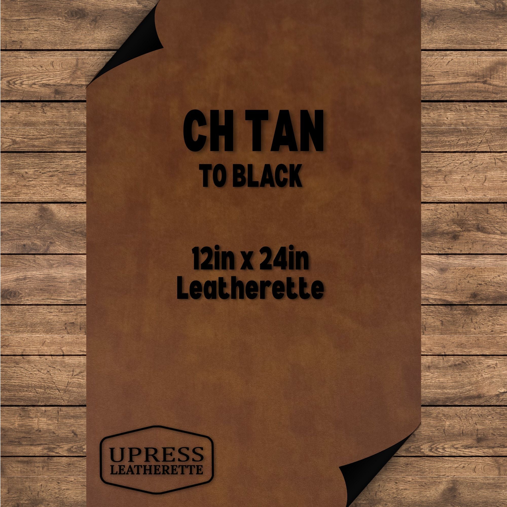 CH Tan/Black Leatherette Sheet (12x24)