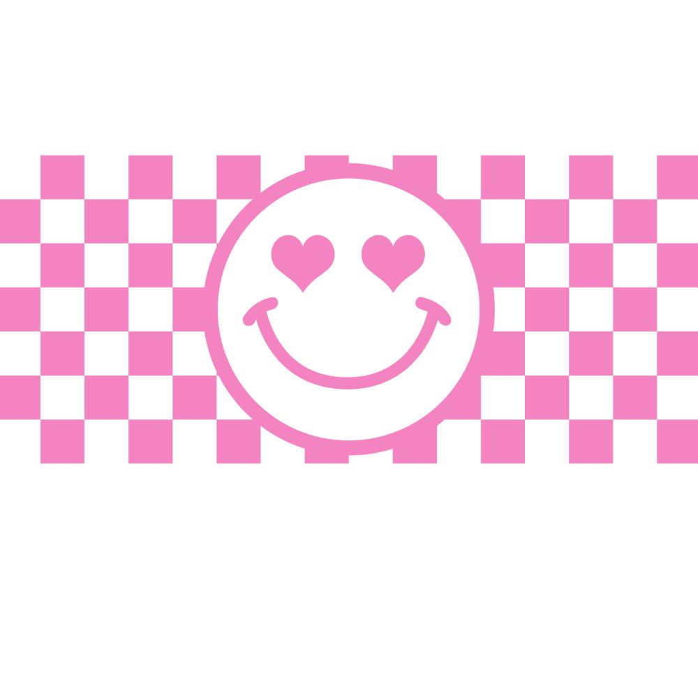 Checkered Smiley Heart