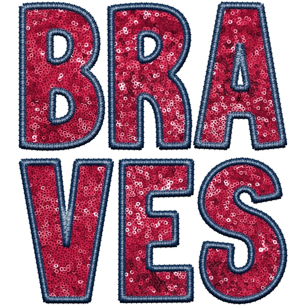 Braves Embroidery Red And Navy