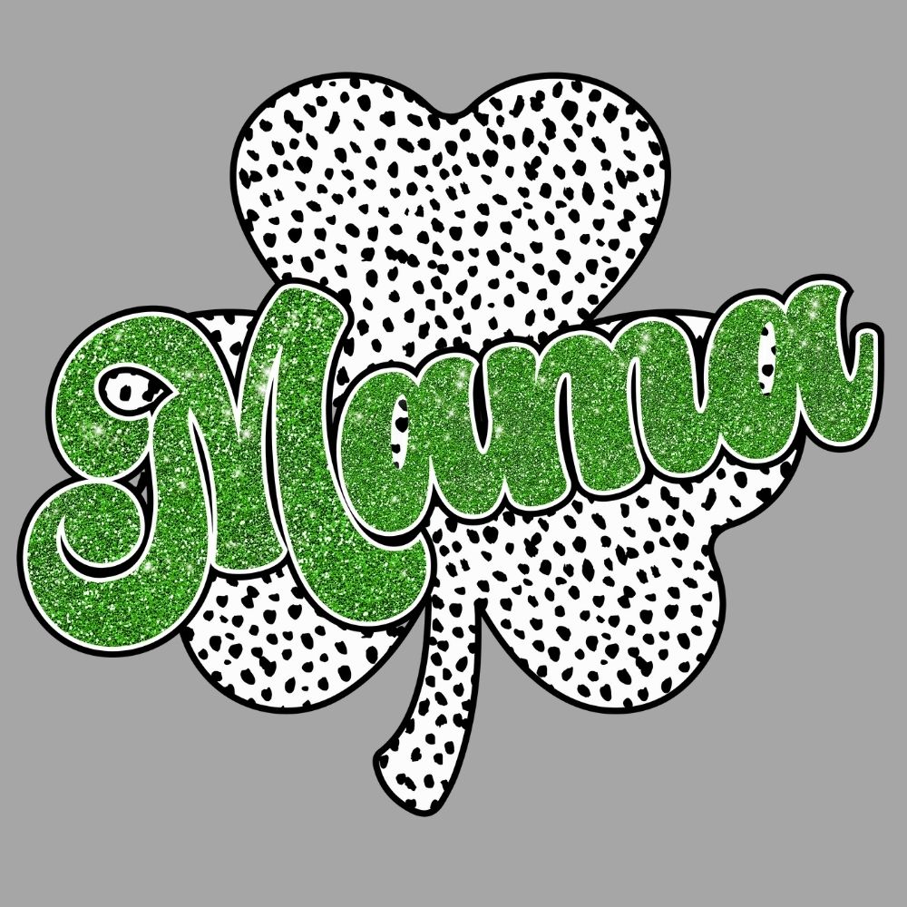 Dalmatian Print Shamrock Mama